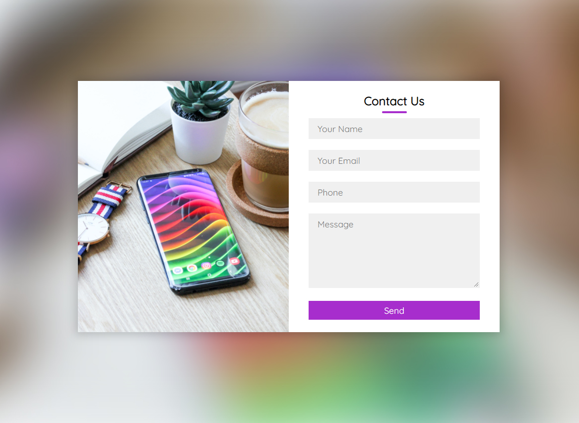 Responsive contact form